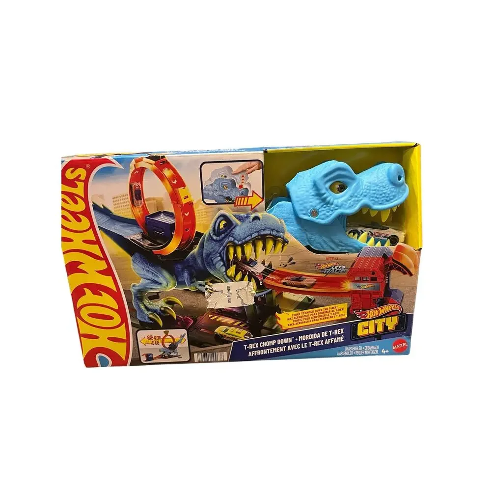 Hot Wheels T-Rex Chomp Down Track Set NEW